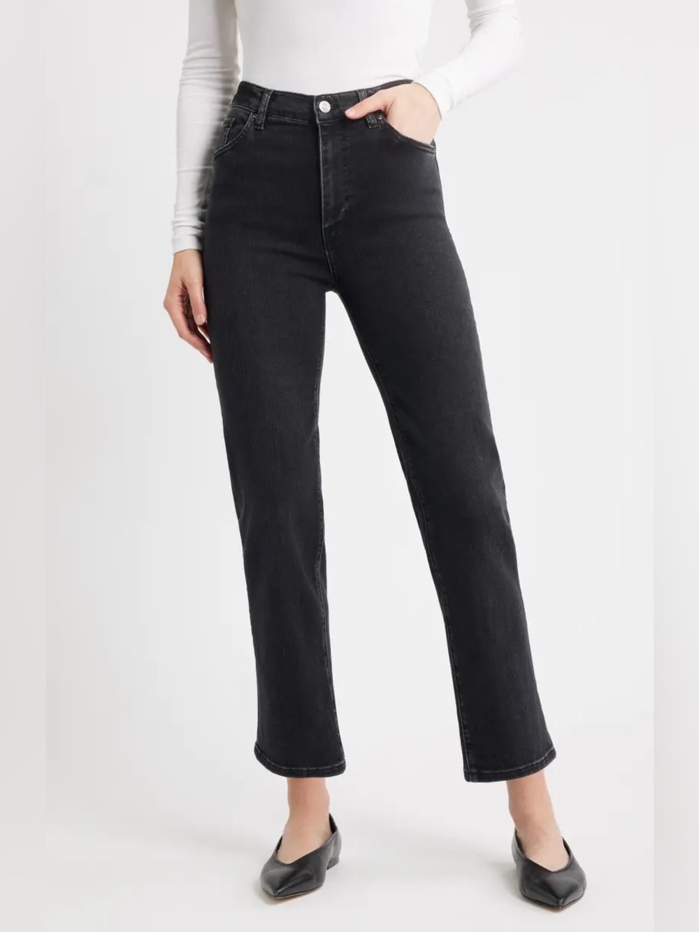 Frame Le Sleek High Waist Ankle Straight Leg Jeans Meteor size 28